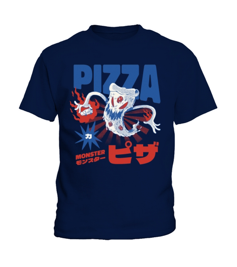 foodmonster - pizza - asian food monster Kids T-Shirt