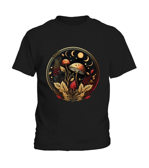 Goblincore Aesthetic Cottagecore Mushroom Dark Kids T-Shirt