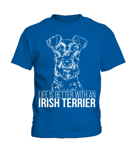 Irish Terrier life is better dog saying dog mom Kids T-Shirt