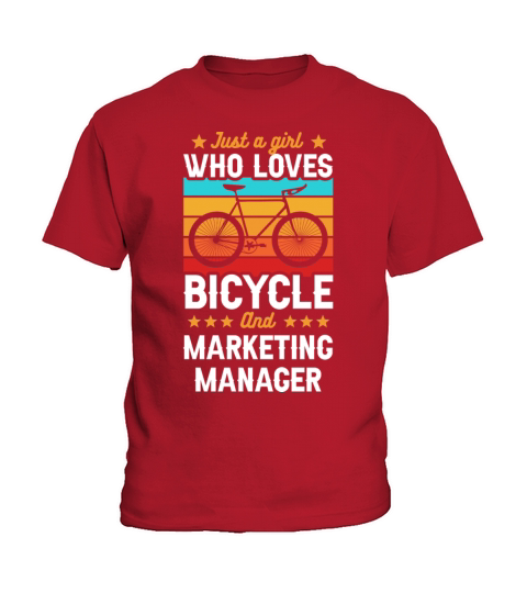 Just A Girl Who Loves Bicycle And Marketing Manage Kids T-Shirt