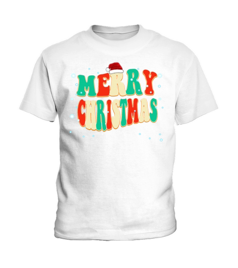 Merry Christmas Cool Vintage Christmas Kids T-Shirt