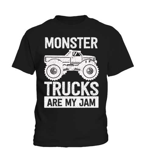 Monster Trucks Are My Jam Vintage Retro Kids T-Shirt