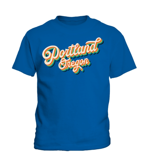 Retro 70S Vintage Portland Oregon Usa Pride Kids T-Shirt