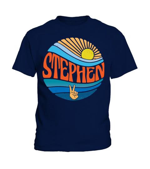 Stephen Shirt Vintage Sunset Stephen Groovy Tie Kids T-Shirt