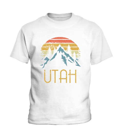 Vintage Ut Utah Mountains Outdoor Adventure Kids T-Shirt
