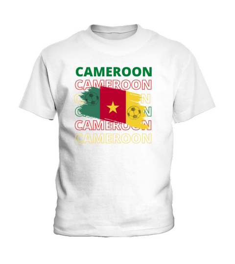World Cameroon Soccer Vintage Kids T-Shirt