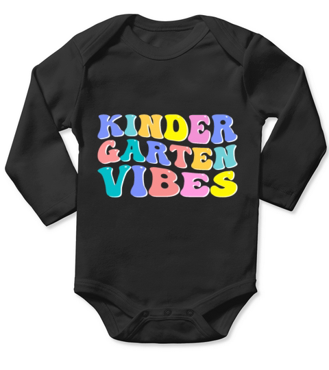 100 Days Of School Design for Kindergarten Teacher Long Sleeve Baby One-Piece