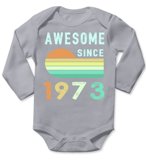 1973 Birthday Retro Vintage Gift Long Sleeve Baby One-Piece