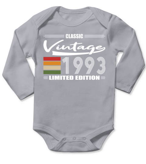 30th birthday classic 1993 vintage 1993 Long Sleeve Baby One-Piece