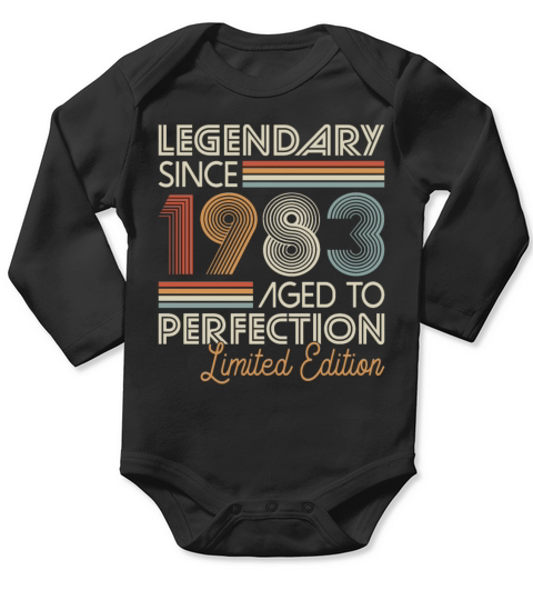 40th birthday vintage 1983 legendary since 1983 Long Sleeve Baby One-Piece