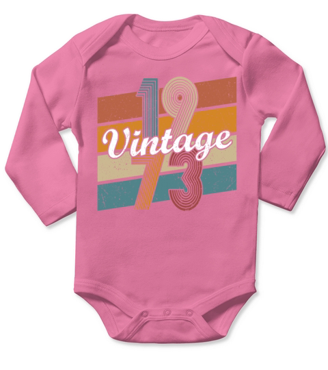 50th birthday vintage 1973 born in 1973 Long Sleeve Baby One-Piece