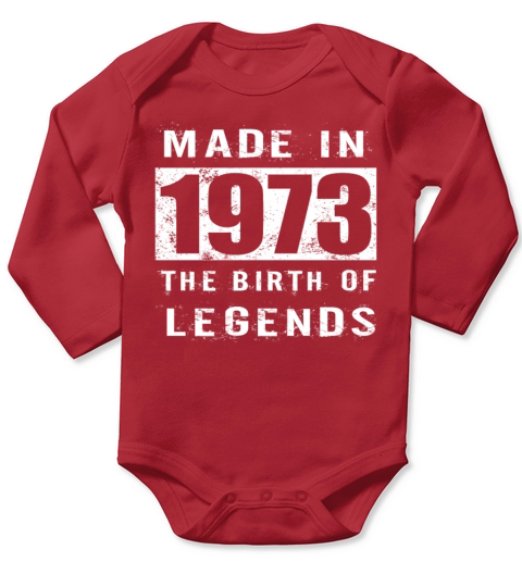 50th birthday vintage 1973 made in 1973 Long Sleeve Baby One-Piece