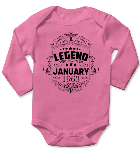 60th Birthday Gifts Men Women January Long Sleeve Baby One-Piece