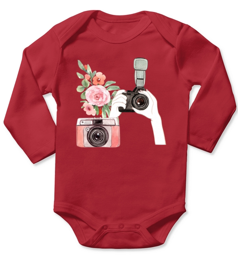 Beautiful Vintage Camera Collection Long Sleeve Baby One-Piece