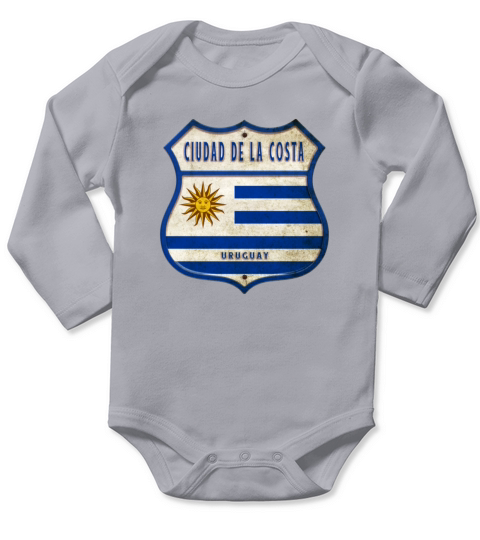 Ciudad de la Costa Uruguay Vintage Design Long Sleeve Baby One-Piece