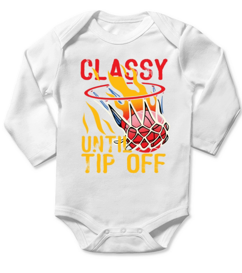 Classy Until Tipoff Game Day American Basketball Long Sleeve Baby One-Piece