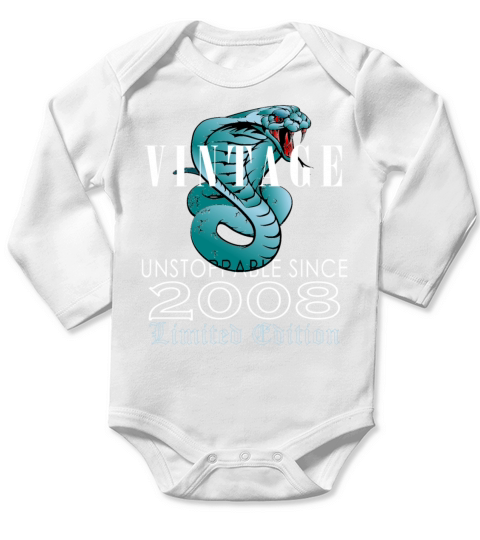 Cobra 2008 Vintage 15 Year Limited Edition Long Sleeve Baby One-Piece