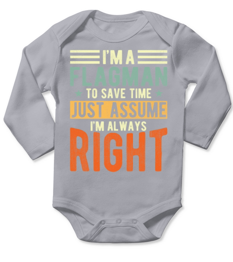 Flagman Long Sleeve Baby One-Piece