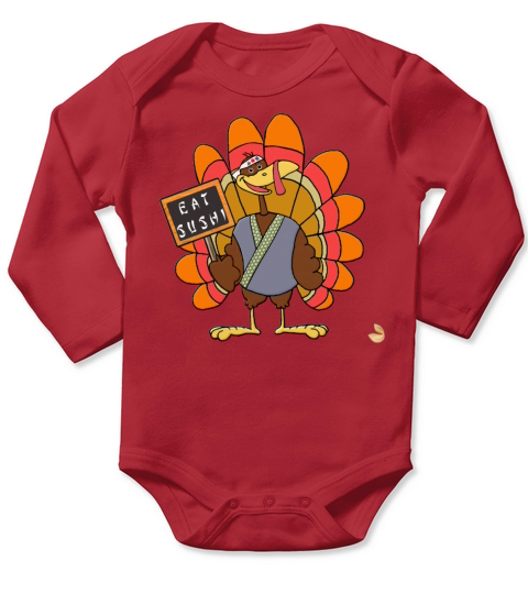 Funny Thanksgiving Long Sleeve Baby One-Piece