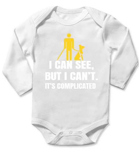 I can see but i cant its complicated blind Long Sleeve Baby One-Piece