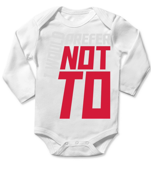 I prefer not to Long Sleeve Baby One-Piece