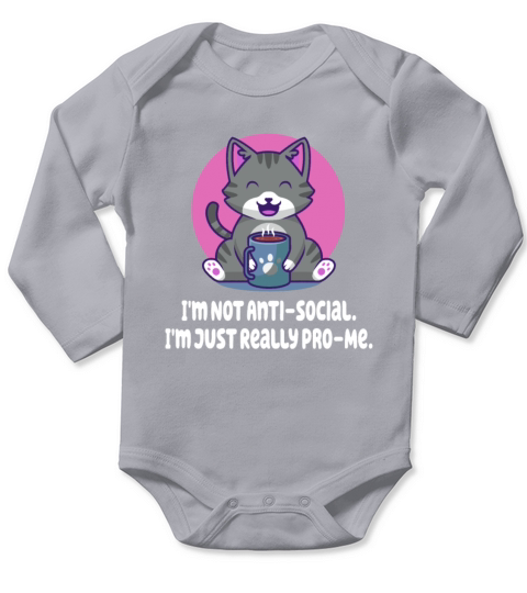 Im Pro Me Introvert Positivity Antisocial Positive Long Sleeve Baby One-Piece