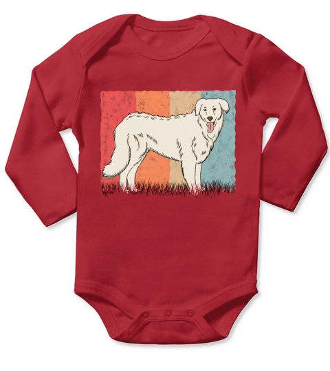 Kuvasz Retro Owner Vintage Long Sleeve Baby One-Piece