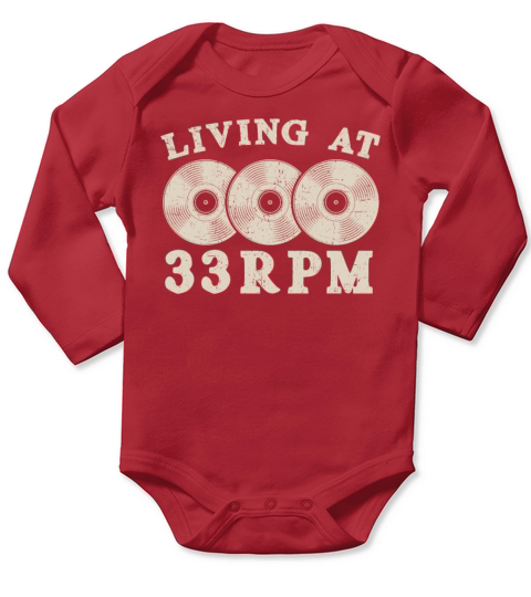Living At 33RPM Record Collector Vinyl Record Long Sleeve Baby One-Piece