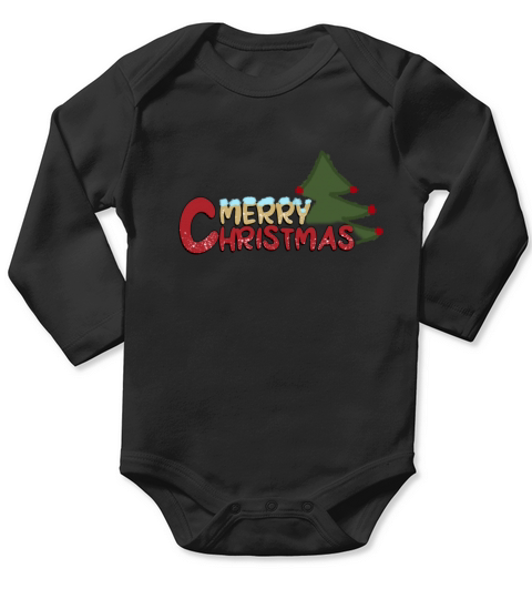 Merry Christmasss Long Sleeve Baby One-Piece