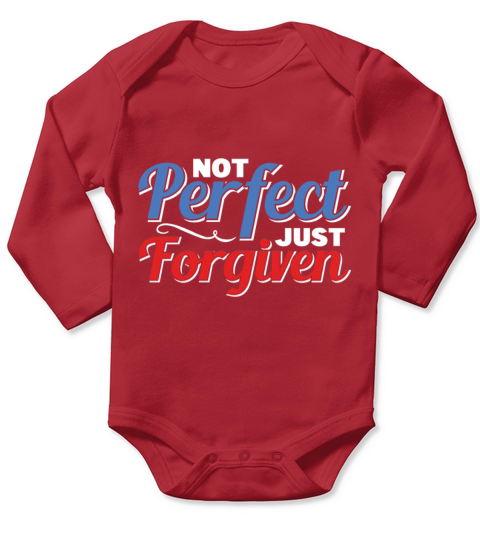 Not Perfect Just Forgiven For Christians Long Sleeve Baby One-Piece
