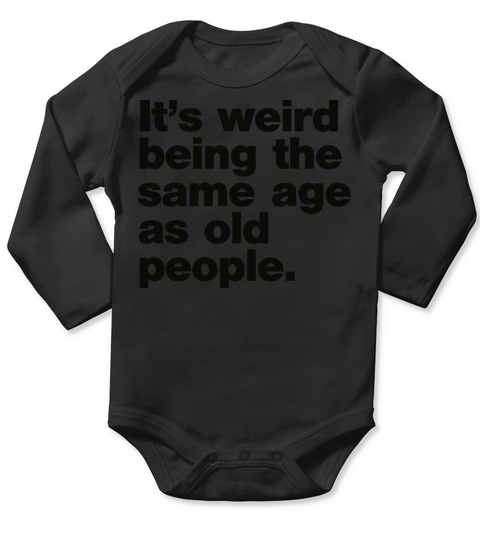 Old People Long Sleeve Baby One-Piece