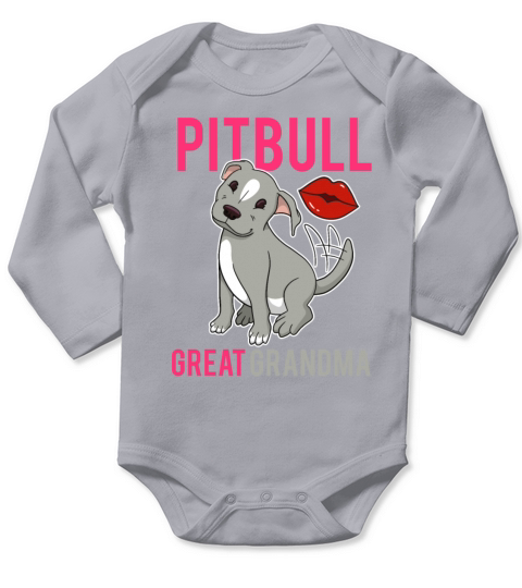 Pitbull Great Grandma Vintage Quote Pit Bull Terri Long Sleeve Baby One-Piece