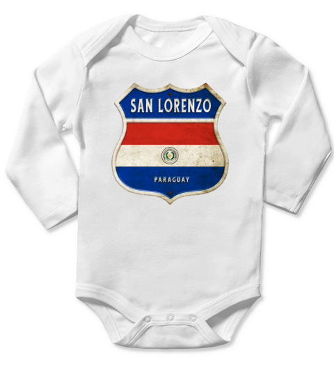San Lorenzo Paraguay coat of arms flag design Long Sleeve Baby One-Piece