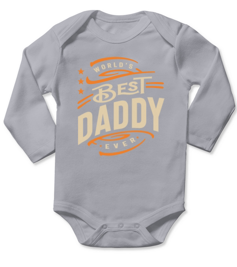 Worlds Best Daddy Ever Funny Grandpa Long Sleeve Baby One-Piece