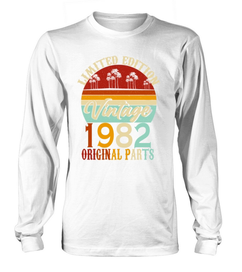 1982 Born Vintage Birthday Retro Long sleeved Unisex