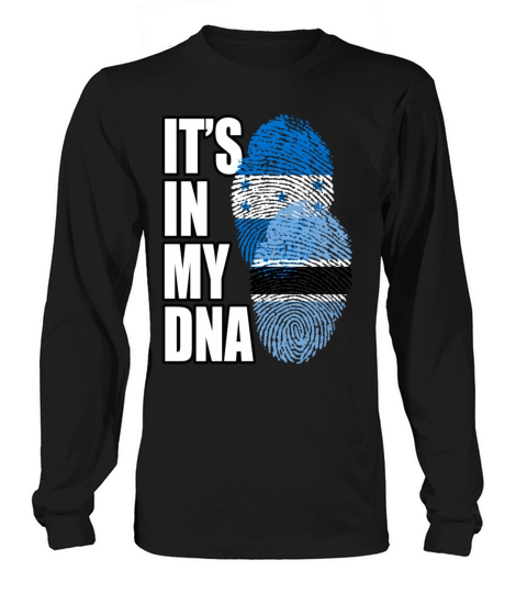 Botswana And Honduran Mix Heritage DNA Flag Long sleeved Unisex