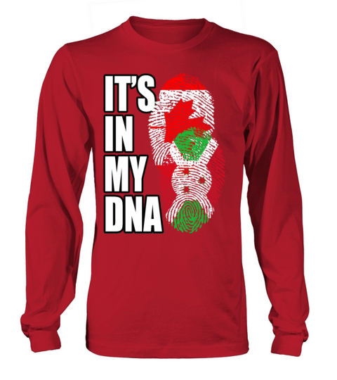 Burundian And Canadian Mix Heritage DNA Flag Long sleeved Unisex
