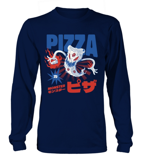 foodmonster - pizza - asian food monster Long sleeved Unisex