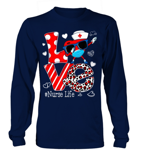 Love Dabbing Heart Nursing Nurse Life Valentines Long sleeved Unisex