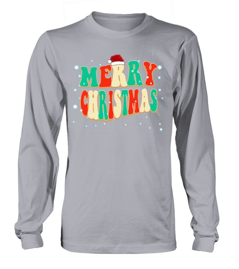 Merry Christmas Cool Vintage Christmas Long sleeved Unisex