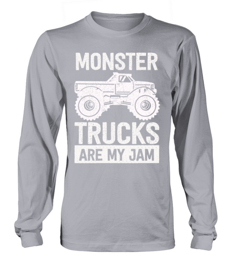 Monster Trucks Are My Jam Vintage Retro Long sleeved Unisex