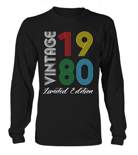 Vintage 1980 Vintage Birthday Retro Vintage Long sleeved Unisex