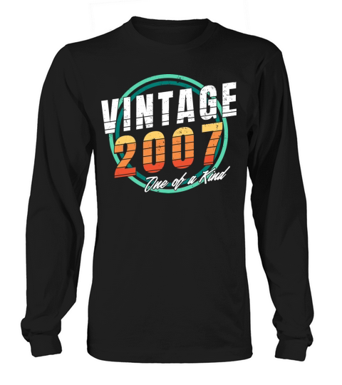 Vintage 2007 Shirt for Men Women 16 Year Old 16th Long sleeved Unisex