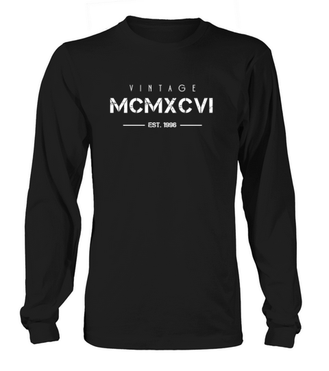 Vintage Born In 1996 Roman Numerals 26th Long sleeved Unisex