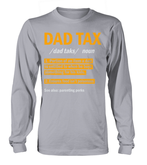 Vintage Dad Tax Definition Men Funny Fathers Day Long sleeved Unisex