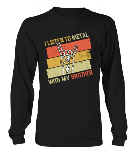 Vintage Metal With Brother Metal Kid Music Lover Long sleeved Unisex