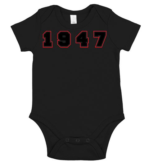 1947 Year Number Short Sleeve Baby One-Piece