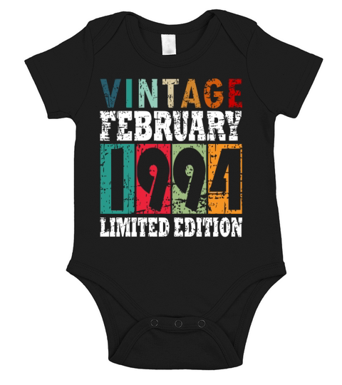 1994 February vintage Short Sleeve Baby One-Piece