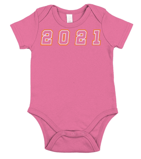 2021 Year Number Short Sleeve Baby One-Piece