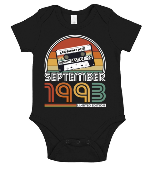 30th birthday vintage 1993 best of september 1993 Short Sleeve Baby One-Piece